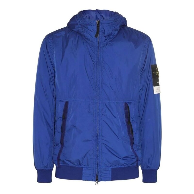 스톤아일랜드 크링클 랩스 남성 후드 블루종 자켓 791540823 V0022 - Stone Island