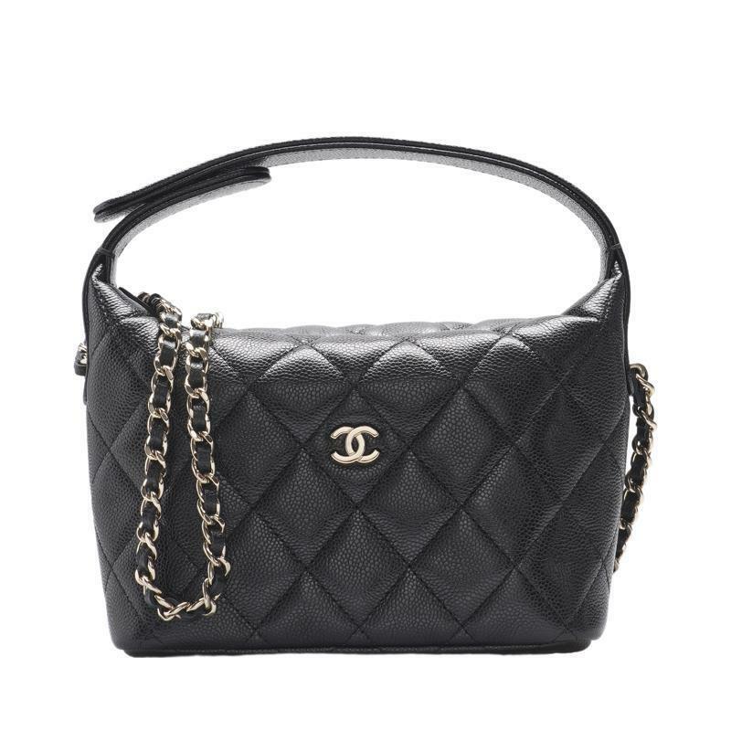 블랙 캐비어 호보 미니 토트백 - Chanel