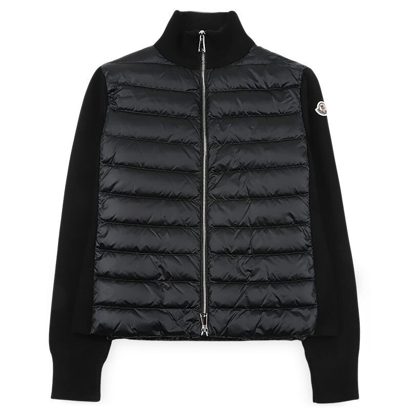 디몬트 몽클레어 여성 로고 패치 니트 패딩 자켓(블랙) 9B00036 M1131 999 - Moncler
