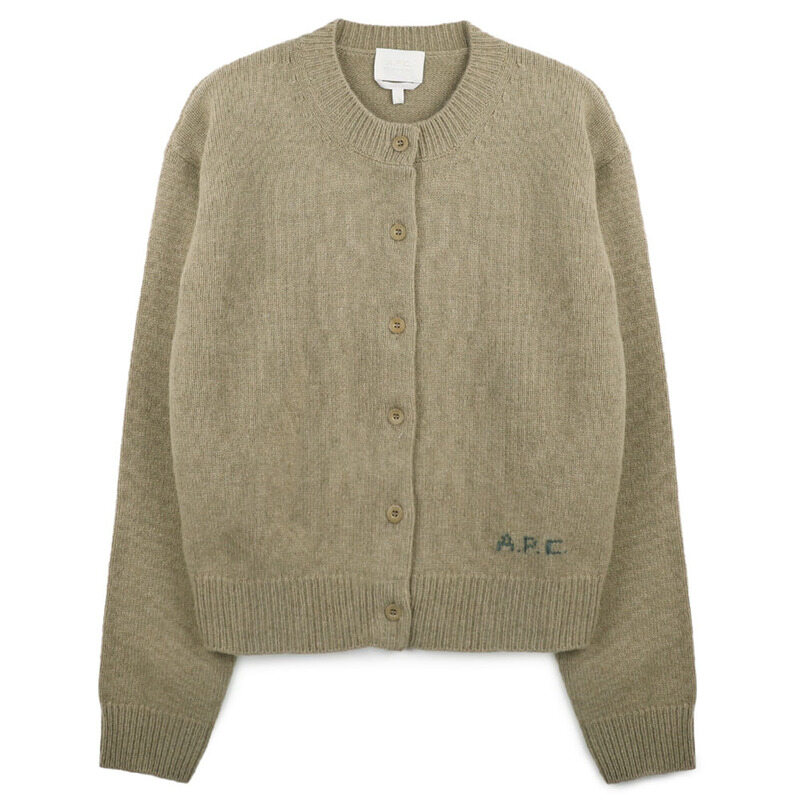 아페쎄 여성 크루넥 울 가디건 WOASW-F22352-PBC - A.P.C.