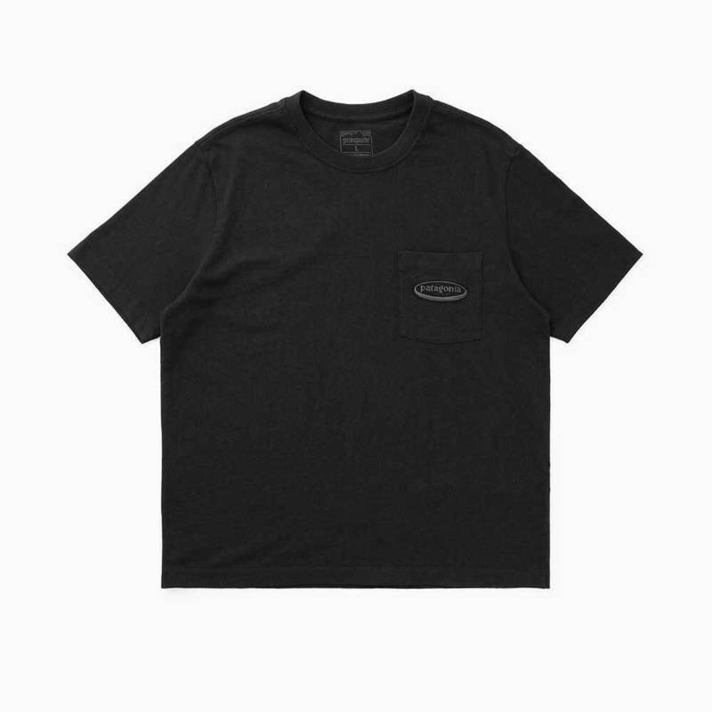 [국내배송] 파타고니아 반팔 티셔츠 미드웨이트 워터 피플 마크 포켓 남성 37880-BLK - Patagonia