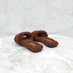 [럭스유] 35.5 / 에르메스 오란 시어링 슬리퍼 브라운 썸네일 3