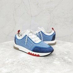 [럭스유] 39.5 / 에르메스 어딕트 스니커즈 블루진 썸네일 2
