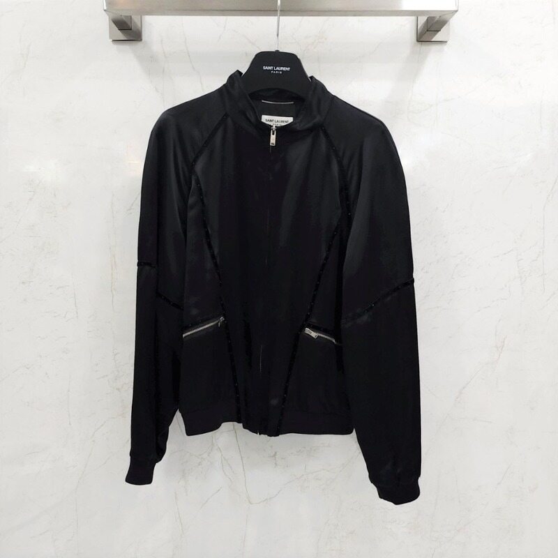 [럭스유] 46 / 생로랑 실크 새틴 테디 보머자켓 - Saint Laurent