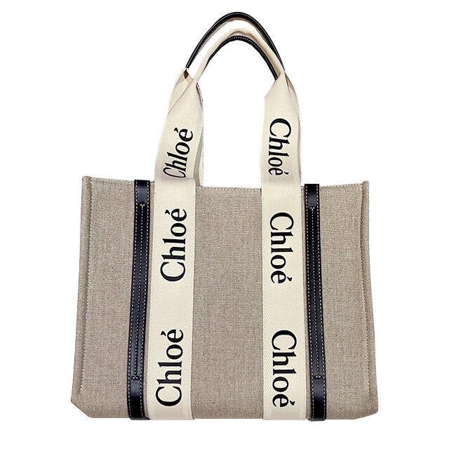 더팩토리 24FW 끌로에 WOODY 우디 미디엄 토트백 하자 세일 1 / 화이트,블루 (CHC22AS383I26 91J) - Chloe