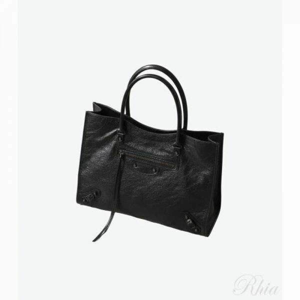 발렌시아가 26SS 르시티 미디엄 토트백 브라스 장식 851818 2ABEK 1000 - Balenciaga