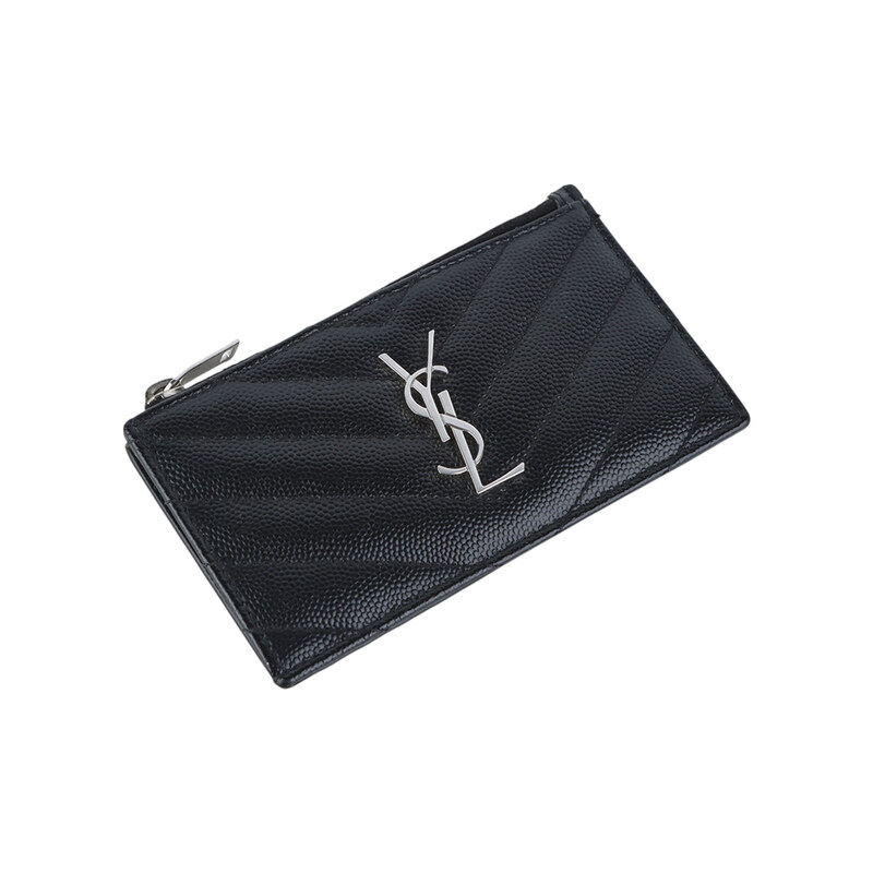 생로랑 607915 그랑 드 뿌드르 지퍼 카드 지갑 (24년백화점영수증) 37603Y - Saint Laurent