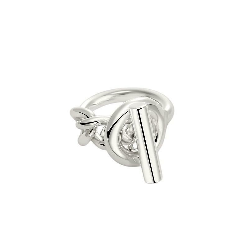  에르메스 실버 여성 반지 Croisette 링 스몰 모델 H104586B 00052 - Hermes