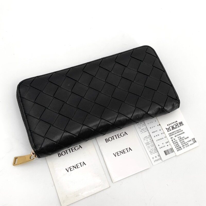 보테가베네타 인트레치아토 지퍼 어라운드 장지갑 - Bottega Veneta