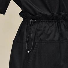 에르메스 포숑 Pochon skirt 허리 주름 모자이크 패튼 여성 스커트 누아 H6H0333DB0238 썸네일 2