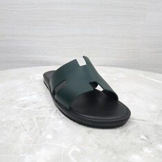 [럭스유] (새상품) 42 / 에르메스 이즈미르 샌들 슬리퍼 그린 H212879ZH 썸네일 4