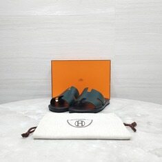 [럭스유] (새상품) 42 / 에르메스 이즈미르 샌들 슬리퍼 그린 H212879ZH 썸네일 6