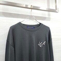 [럭스유] L / 루이비통 엠브로이더드 크루넥 니트 썸네일 2