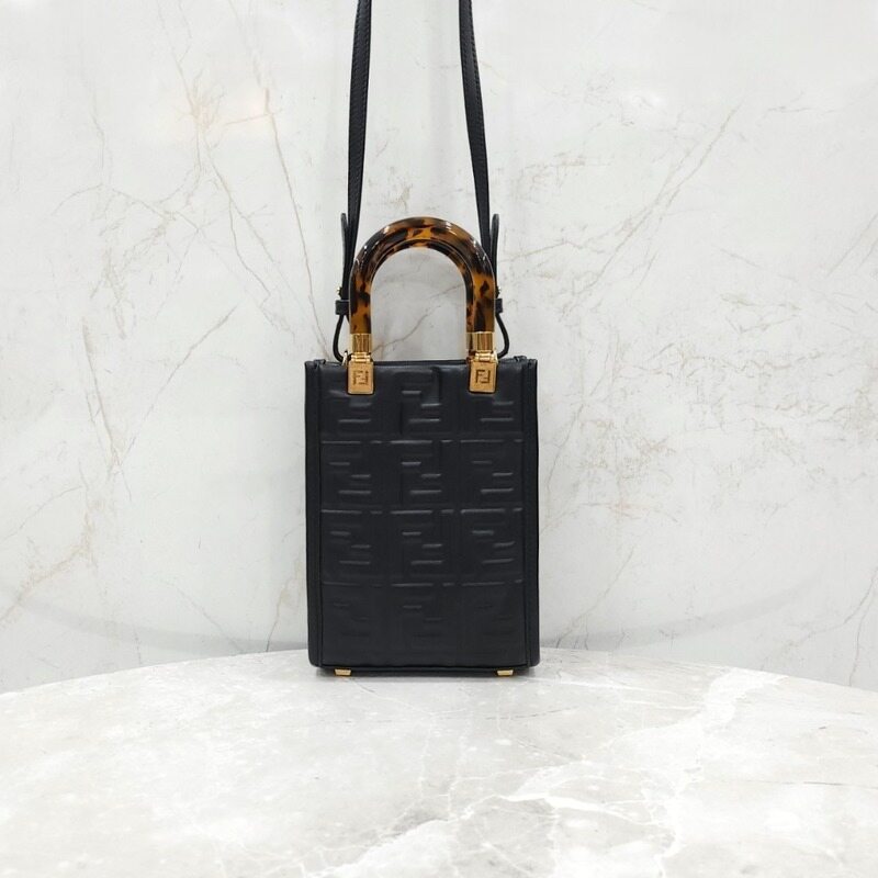 [럭스유] 펜디 블랙 미니 선샤인 FF 쇼퍼백 - Fendi