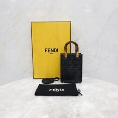 [럭스유] 펜디 블랙 미니 선샤인 FF 쇼퍼백 썸네일 8
