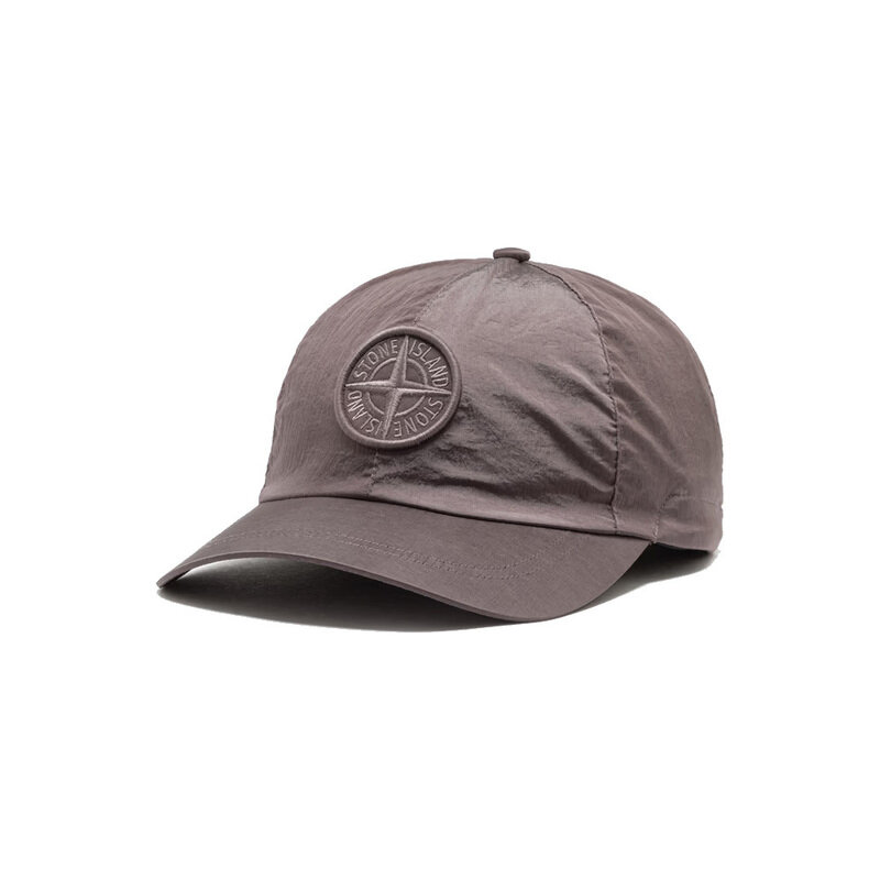 스톤 26SS 로고 자수 나일론 캡모자 퍼플그레이 L1S15 9100011 S0076 V008F - Stone Island