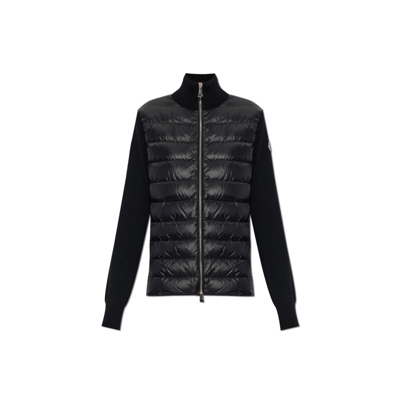 몽클레어 26FW 로고 패치 니트 믹스 경량 패딩자켓 블랙 9B000 36 M1131 999 - Moncler