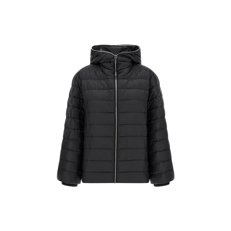 몽클레어X릭오웬스 26FW X 릭오웬스 로고 패치 패딩 자켓 블랙 MU01F1A09 M8114 999 - Moncler