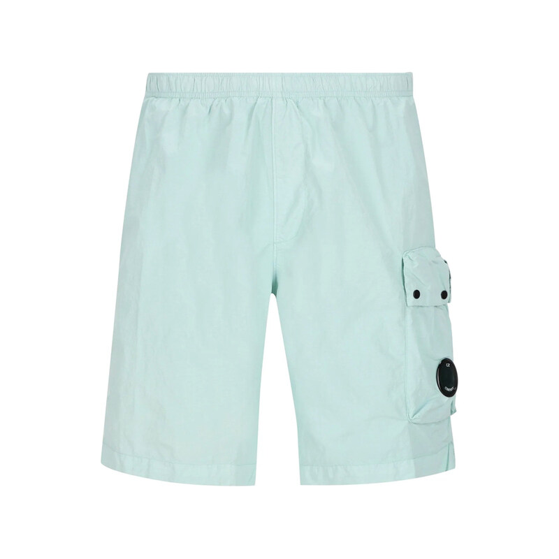 CP컴퍼니 26SS 렌즈 와펜 복서 숏 팬츠 미스티블루 20CMBW265A 006252G 804 - CP company