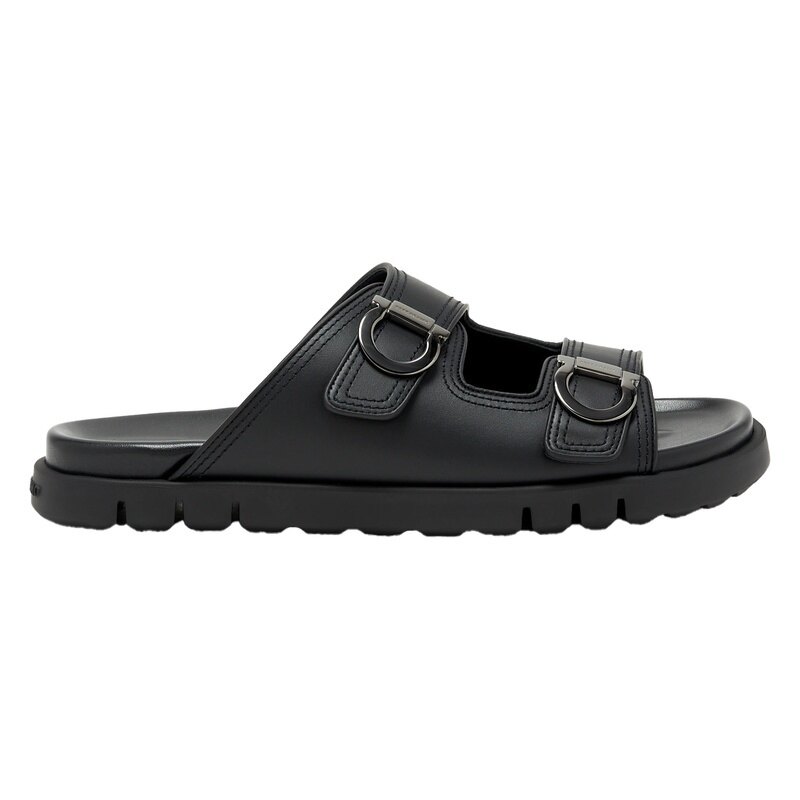 26SS 페라가모 더블 스트랩 남성 슬리퍼 027970 774491 - Salvatore Ferragamo