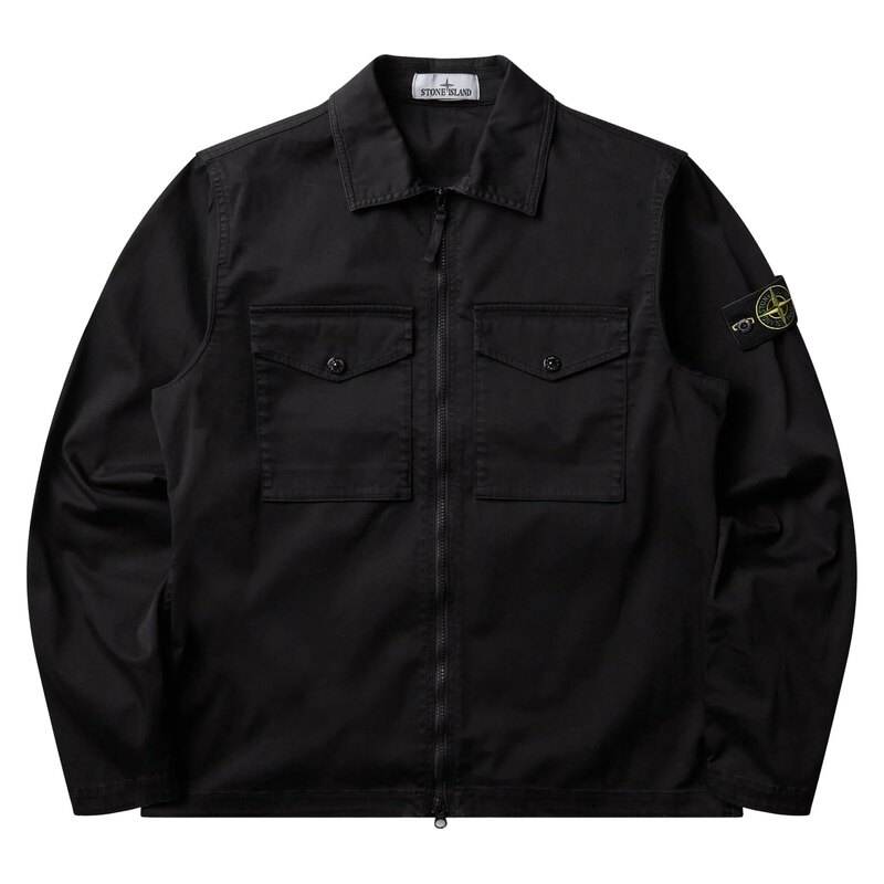 26FW 스톤아일랜드 오가닉 코튼 새틴 남성 셔츠 자켓 L2S15 1200010 S0012 V0029 - Stone Island