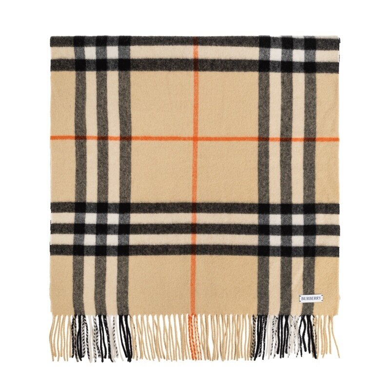 26FW 버버리 와이드 체크 캐시미어 머플러 8085931 - Burberry