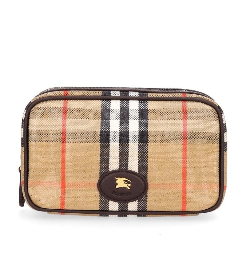 [비엔비명품관] BURBERRY 버버리 여성 하이랜드 메이크업 파우치백 - Burberry