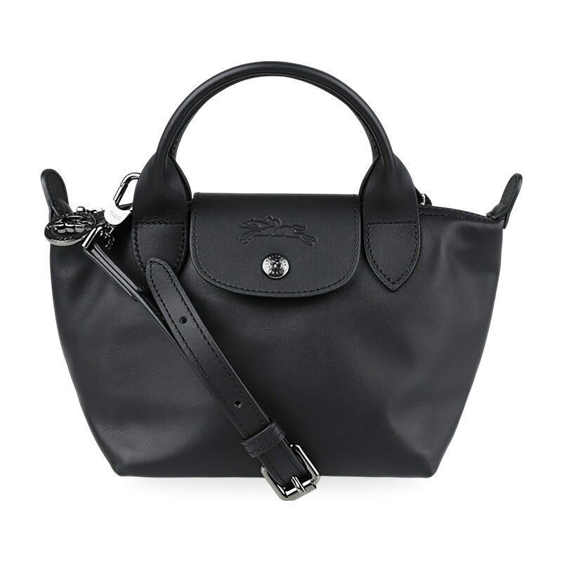 디몬트 롱샴 여성 르 플리아쥬 엑스트라 XS 토트 숄더백(블랙) L1500987 001 - Longchamp