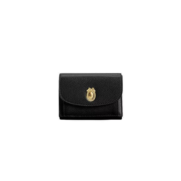 [국내발송] 디올 메달리옹 튤립 반지갑 블랙 블루 S2221QGME_M45I - Christian Dior