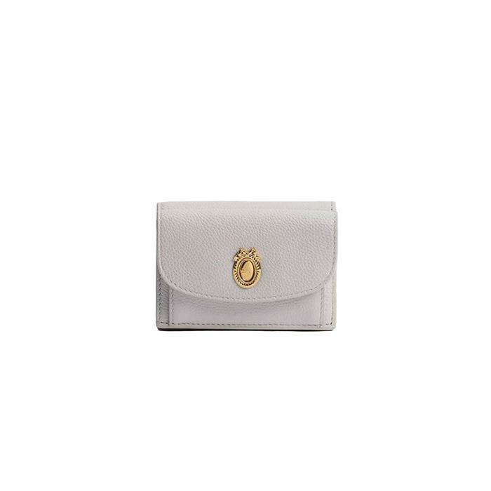 [국내발송] 디올 메달리옹 튤립 반지갑 라이트그레이 카키 S2221QGME M57G - Christian Dior