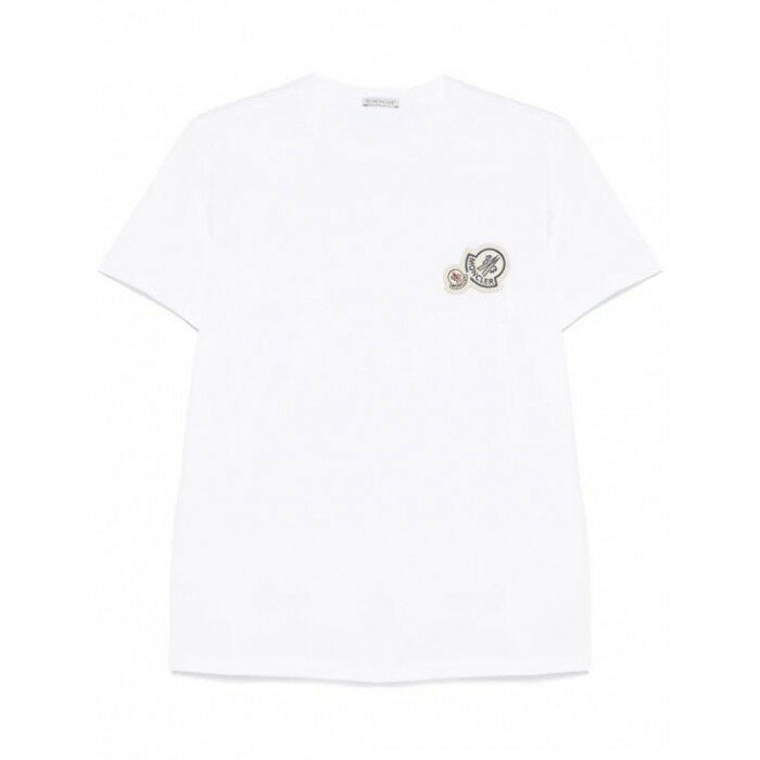 몽클레어 더블 로고 패치 코튼 티셔츠 8C00068 8390Y 001 - Moncler
