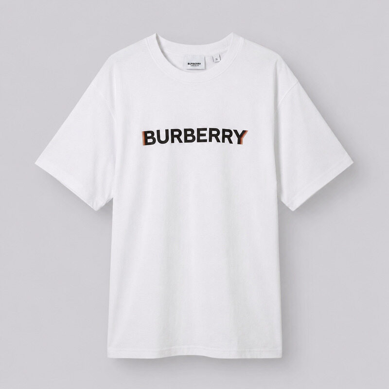 버버리 로고 아리아나 남여공용 티셔츠 화이트 80526511 - Burberry