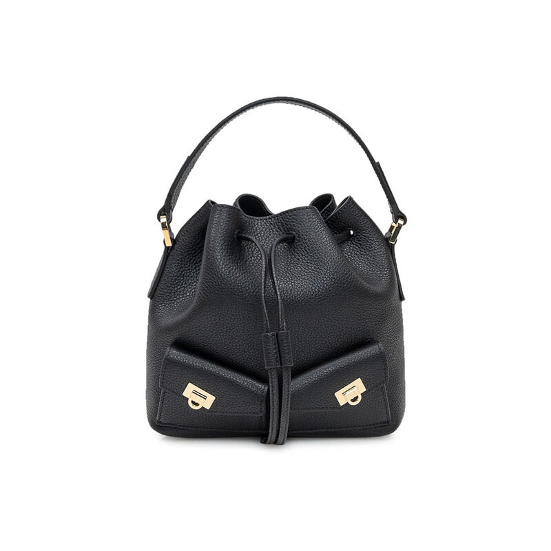 26FW 허그 멀티 포켓 버킷백 블랙 22-0915 0785878 - Salvatore Ferragamo
