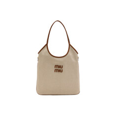 26FW 로고 자수 아이비 캔버스 숄더백 베이지/브랜디 5BG231 ACRN F062F 썸네일 1