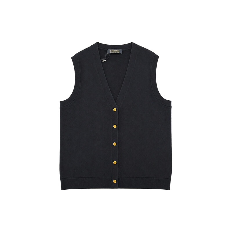 26FW 사지오 SMMSAGGIO 슬리브리스 가디건 네이비 2629356021 004 - Max Mara