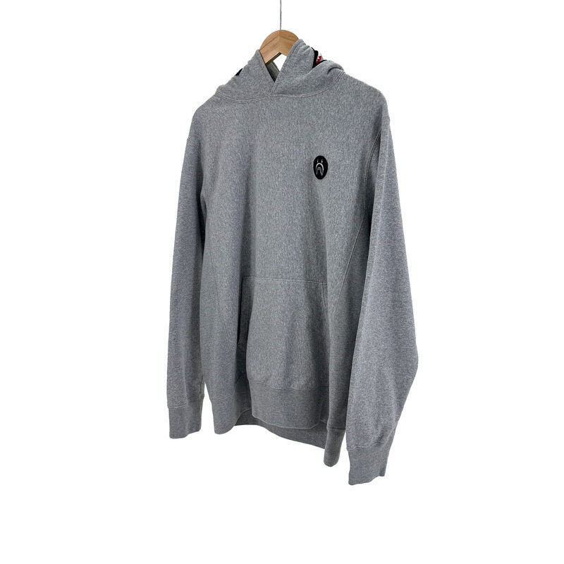 [중고명품비아르] [XL] 베이프 샤크 타이거 WGM 풀오버 오버핏 후드 티셔츠 그레이 - Bape