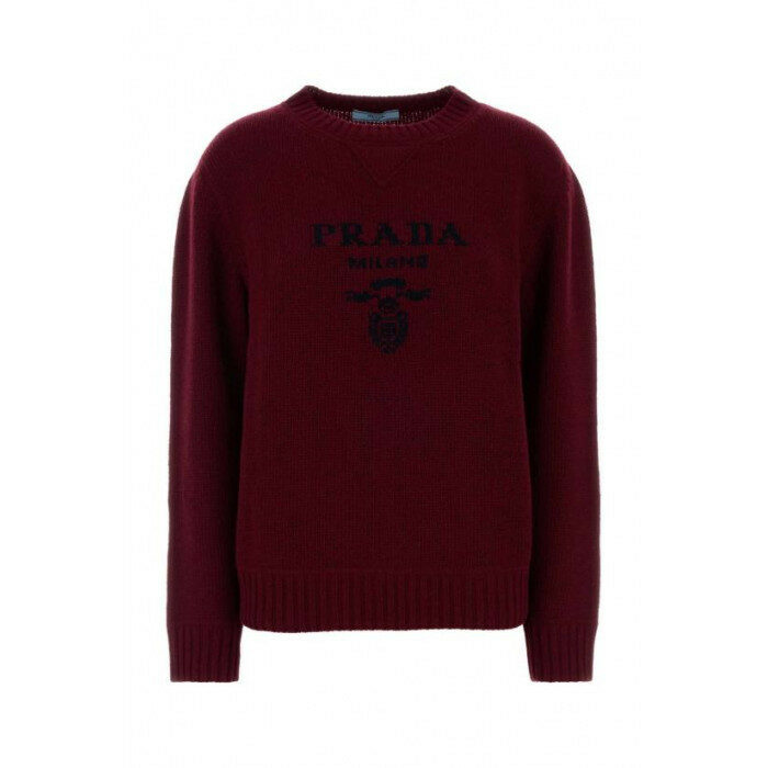 캐시미어울 프라다 로고 크루넥 스웨터 P24G1V 1YMW F0399 - Prada
