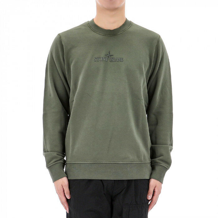 스톤아일랜드 코튼 플리스 Institutional 원 프린트 크루 811566182 V0059 - Stone Island