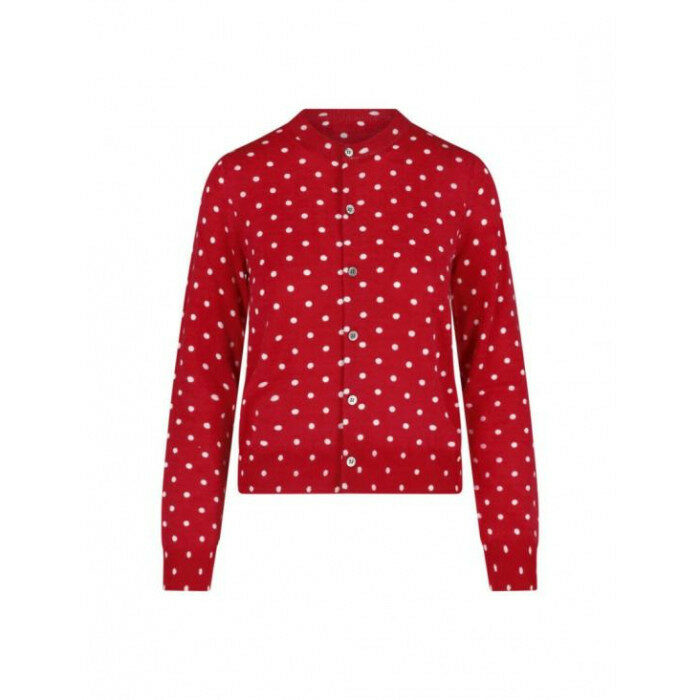 꼼데가르송 프린트 닷 패턴 울 저지 가디건 NP N008 W25 2 - Comme des Garcons