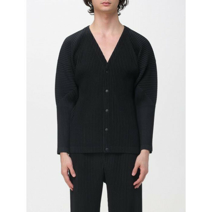 옴므 플리세 이세이미야케 베이직 V넥 가디건 HP66JL541 15 - Issey Miyake
