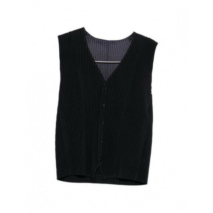 옴므 플리세 이세이미야케 버튼 플리츠 베스트 HP66JE511 75 - Issey Miyake