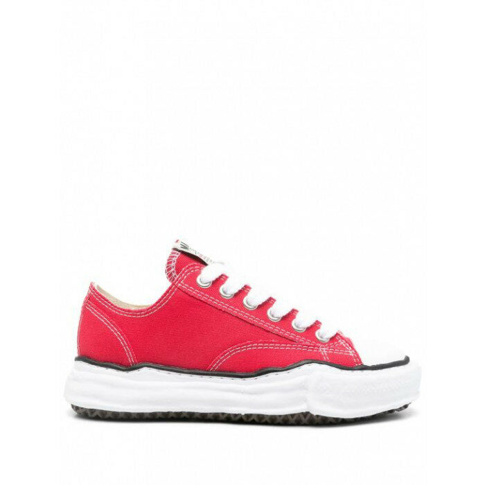 메종 미하라 야스히로 피터슨 OG솔 캔버스 로우 스니커 A01FW702 RED - Mihara Yasuhiro