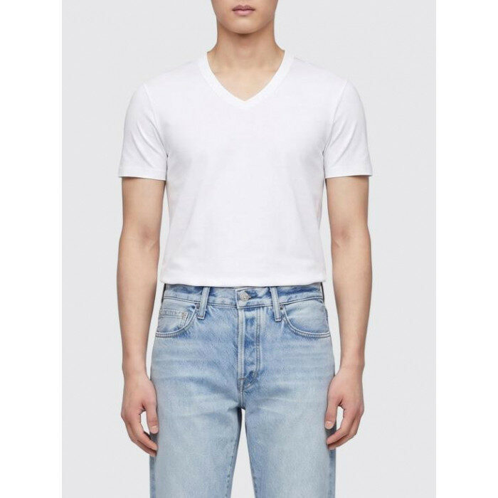 톰포드 브이넥 반팔 티셔츠 T4M09 1040 100 - Tom Ford