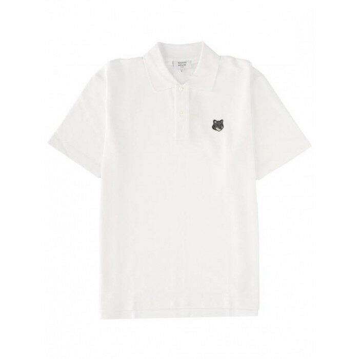 메종키츠네 Grey 폭스 헤드 컴포트 폴로 그레이 티셔 PM00210KP0001 P100 - Maison Kitsune