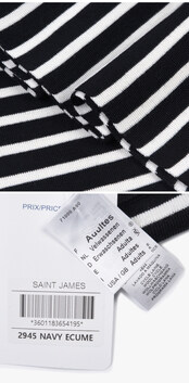 [세인트제임스 SAINT JAMES] 2945 NAVY ECUME 공용 머플러 썸네일 3