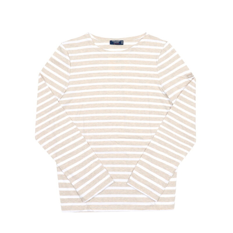 [세인트제임스 SAINT JAMES] 9858 NATUREL NEIGE 공용 긴팔티 - Saint James
