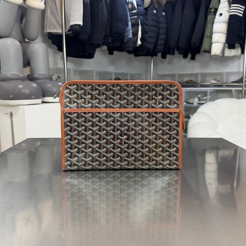고야드 스페셜 블랙 탄 쥬방스 GM 클러치 - Goyard