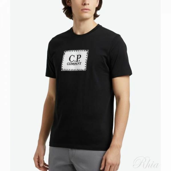 CP컴퍼니 30 1 저지 라벨 스타일 로고 티셔츠 16CMTS042A 005100W 999 - CP company