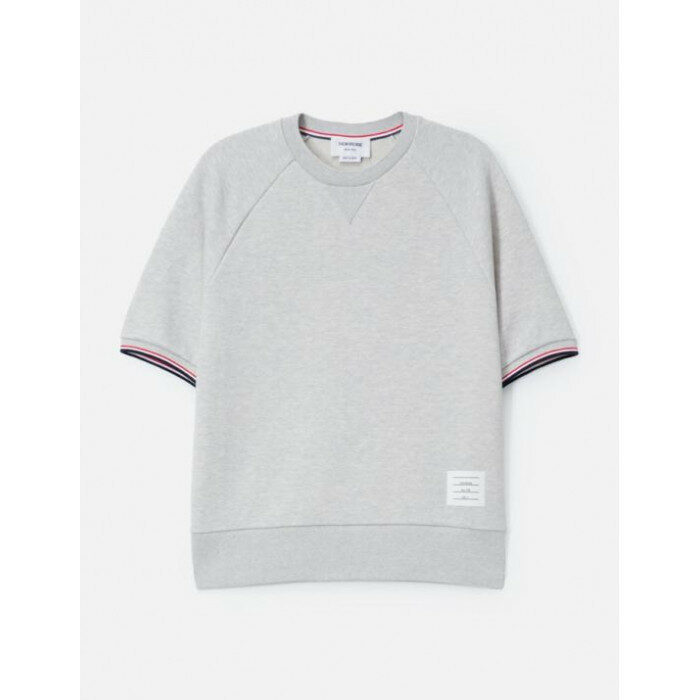 톰브라운 RWB 티핑 코튼 피케 루프백 반팔 풀오버 스 MJT558A J0249 065 - Thom Browne