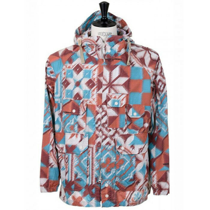 엔지니어드 가먼츠 Atlantic 파카 Blue 코튼 Islamic Tile 프린 MP191 CT237 - Engineered Garments